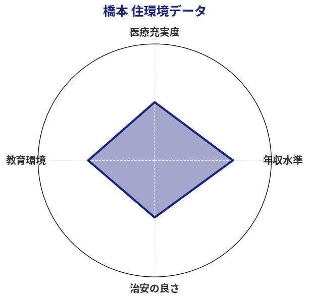 橋本 住環境スコア分析チャート
