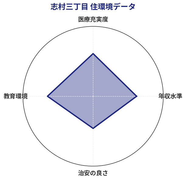 志村三丁目 住環境スコア分析チャート