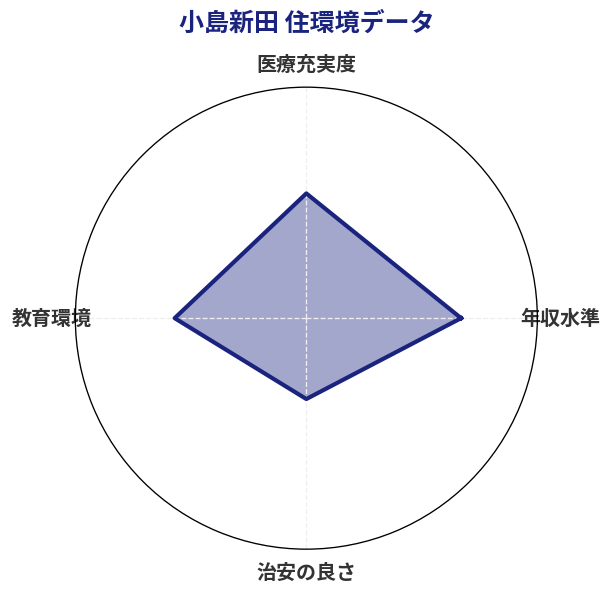 小島新田 住環境スコア分析チャート