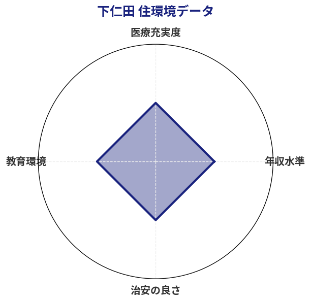 下仁田 住環境スコア分析チャート
