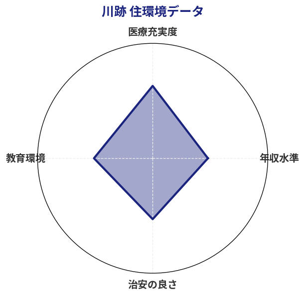 川跡 住環境スコア分析チャート