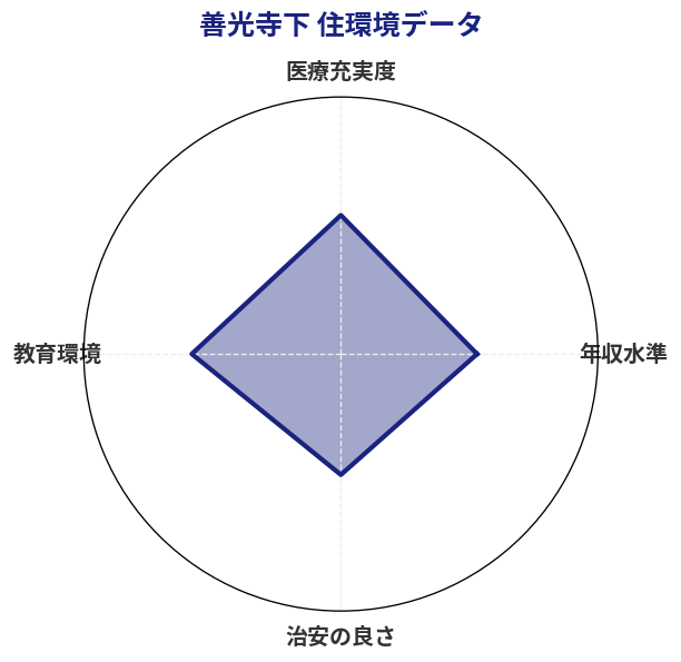善光寺下 住環境スコア分析チャート