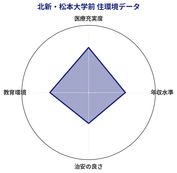 北新・松本大学前 住環境スコア分析チャート