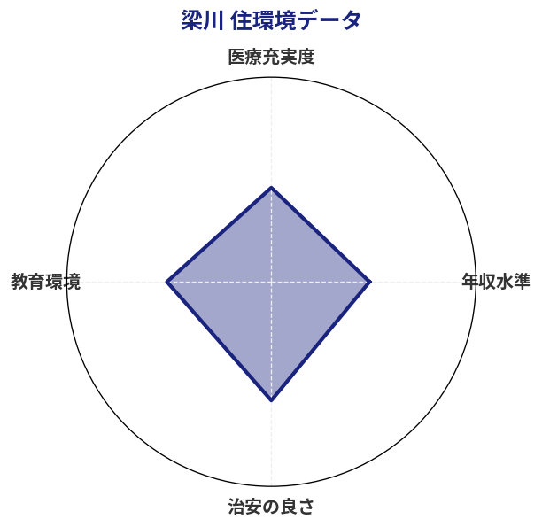 梁川 住環境スコア分析チャート