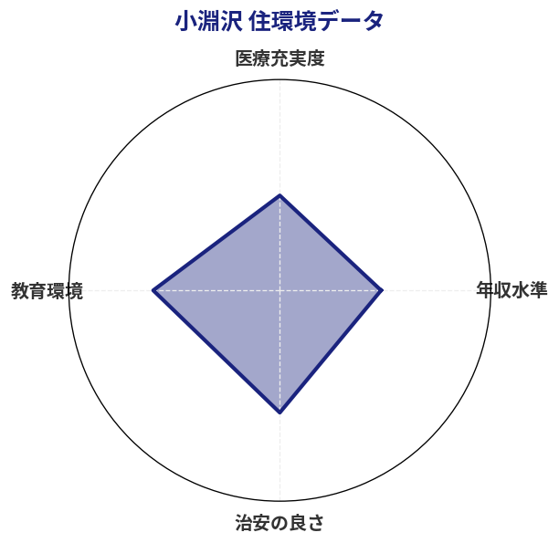 小淵沢 住環境スコア分析チャート