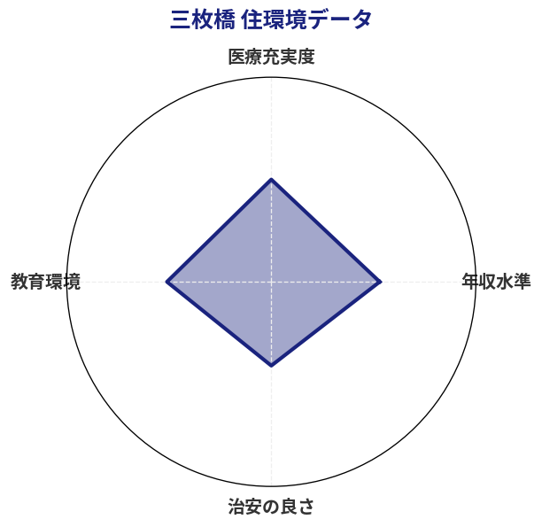 三枚橋 住環境スコア分析チャート
