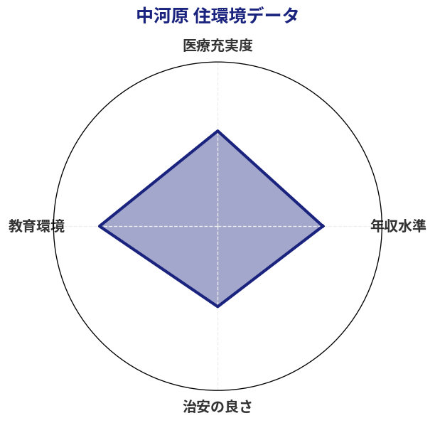 中河原 住環境スコア分析チャート