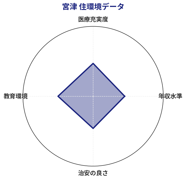 宮津 住環境スコア分析チャート