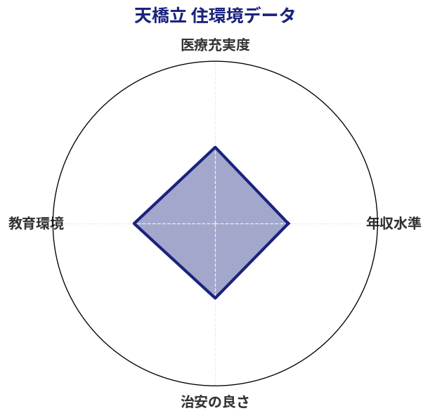 天橋立 住環境スコア分析チャート