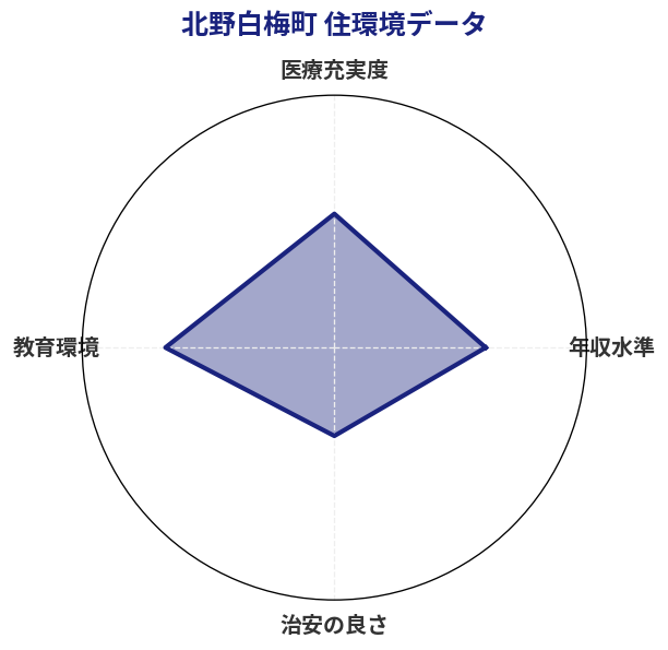 北野白梅町 住環境スコア分析チャート