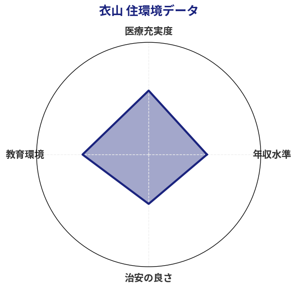 衣山 住環境スコア分析チャート