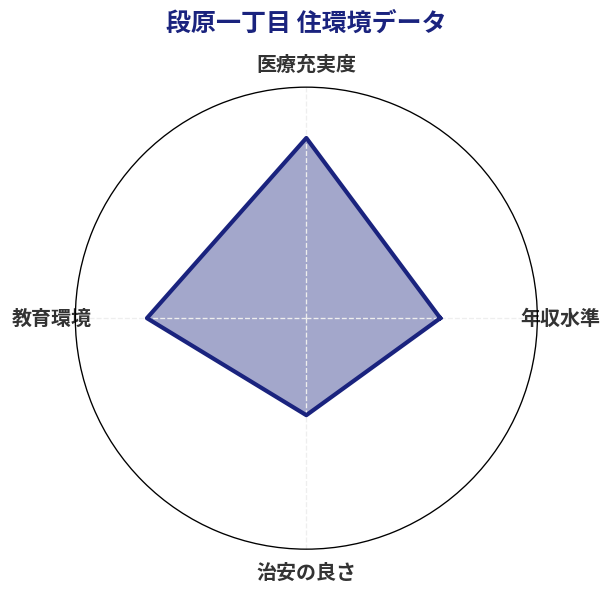 段原一丁目 住環境スコア分析チャート