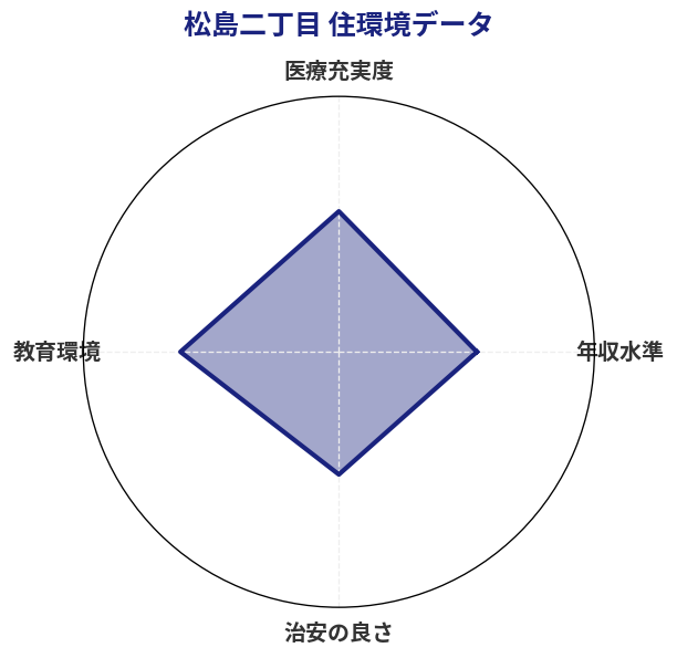 松島二丁目 住環境スコア分析チャート