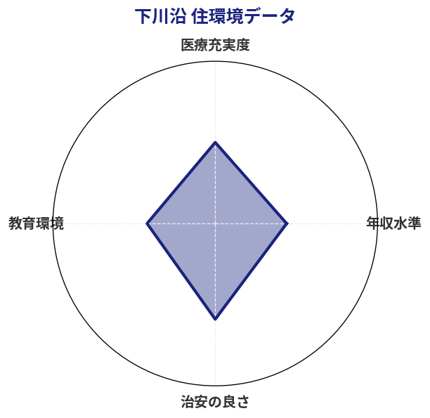 下川沿 住環境スコア分析チャート