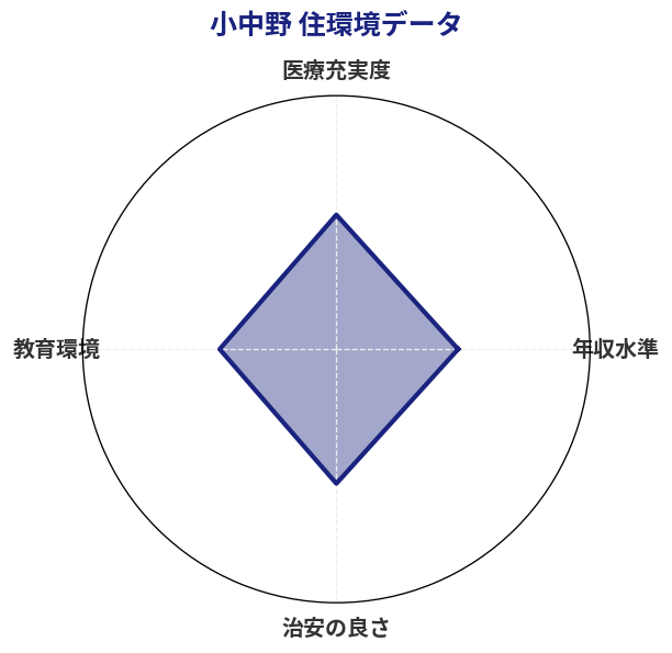 小中野 住環境スコア分析チャート