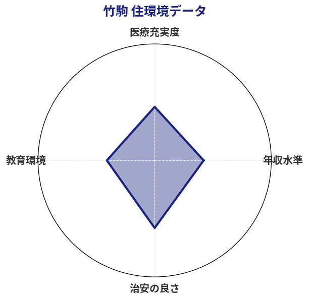 竹駒 住環境スコア分析チャート