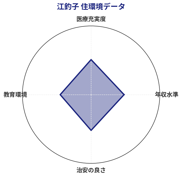 江釣子 住環境スコア分析チャート