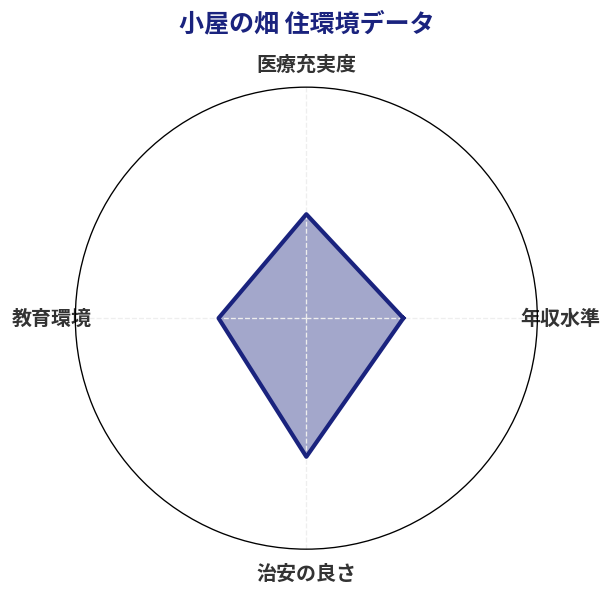 小屋の畑 住環境スコア分析チャート
